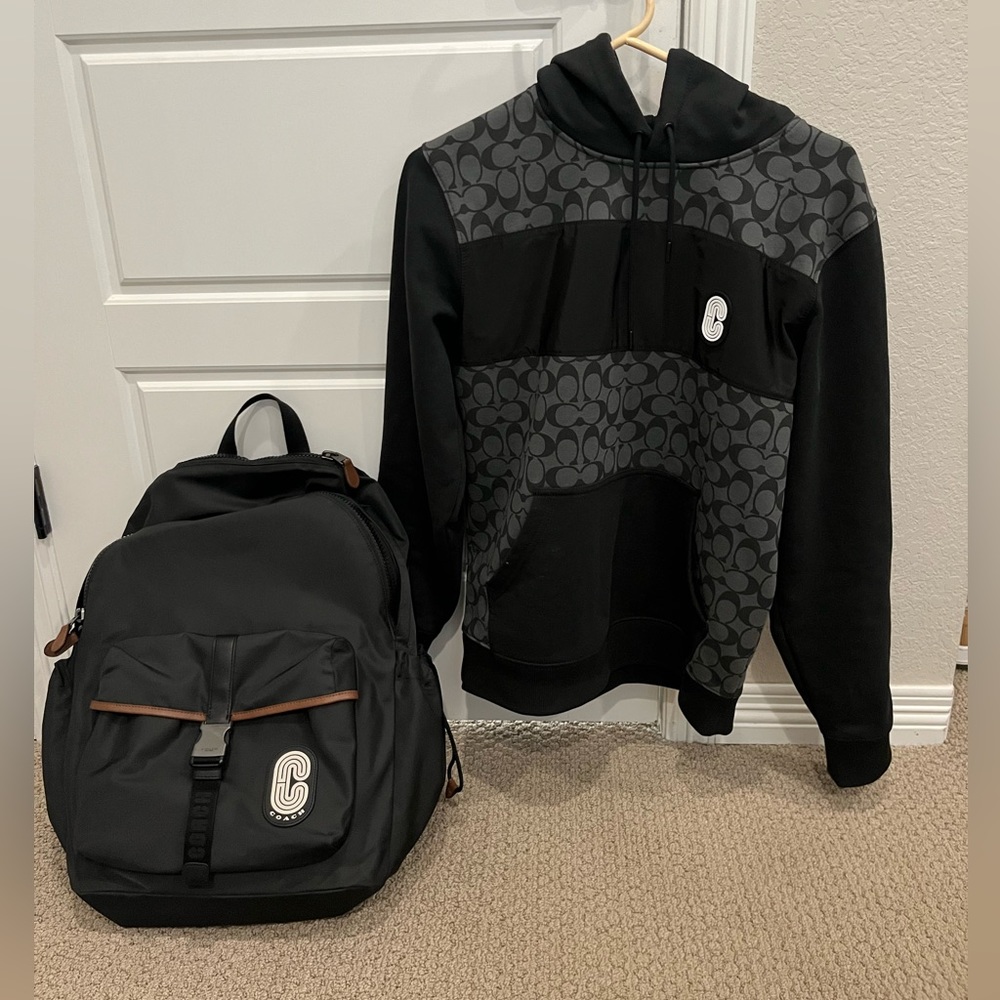 Coach Max Backpack + Coach Signature Hoodie